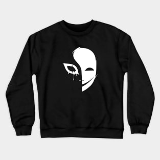 Happy Mask - White Crewneck Sweatshirt